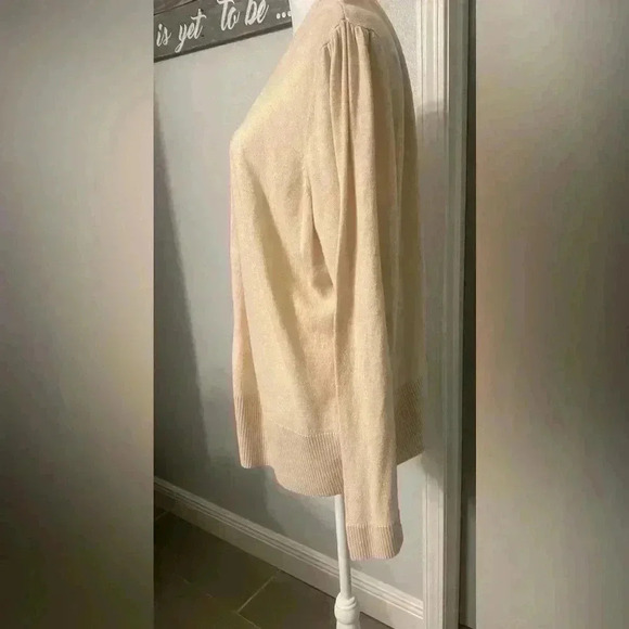 Lane Bryant V neck button up sweater cardigan in beige Women’s size 22/24w - Picture 4 of 7